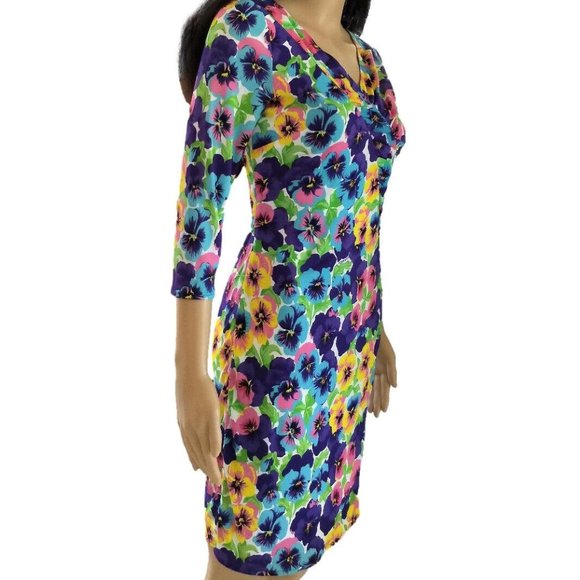 Gianni Versace  Logo St. Tropez Multicolor Floral Mini Dress 4 - Picture 6 of 11